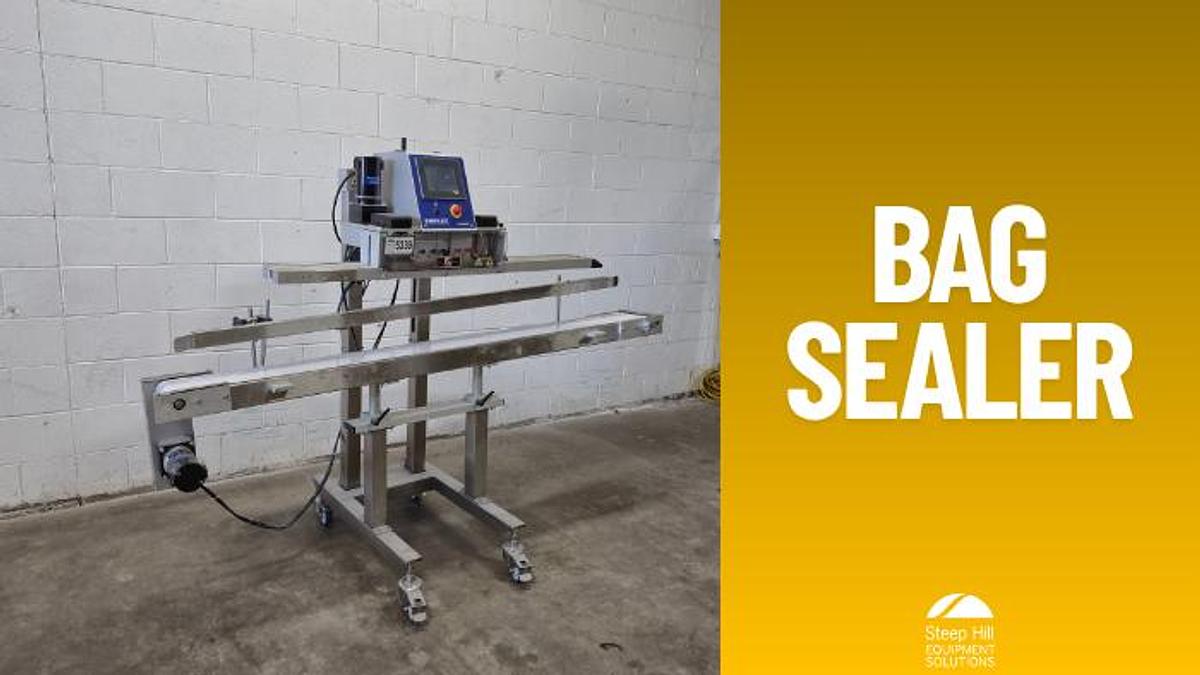 Used Plexpack Emplex MPS6500 Conveyorized Bag Sealer