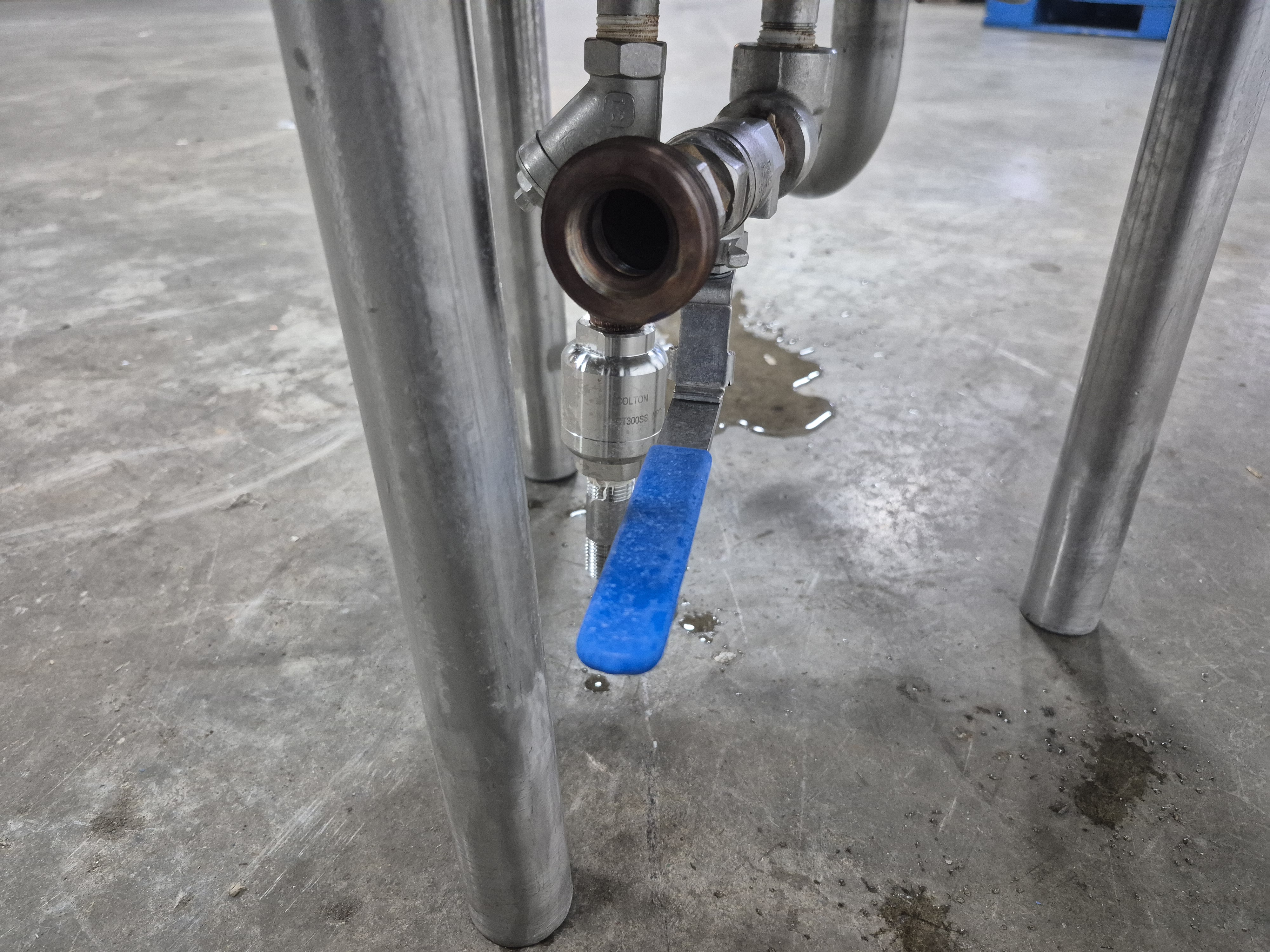 Used SS 20 Gallon Tank with Heat Exchange Pipe