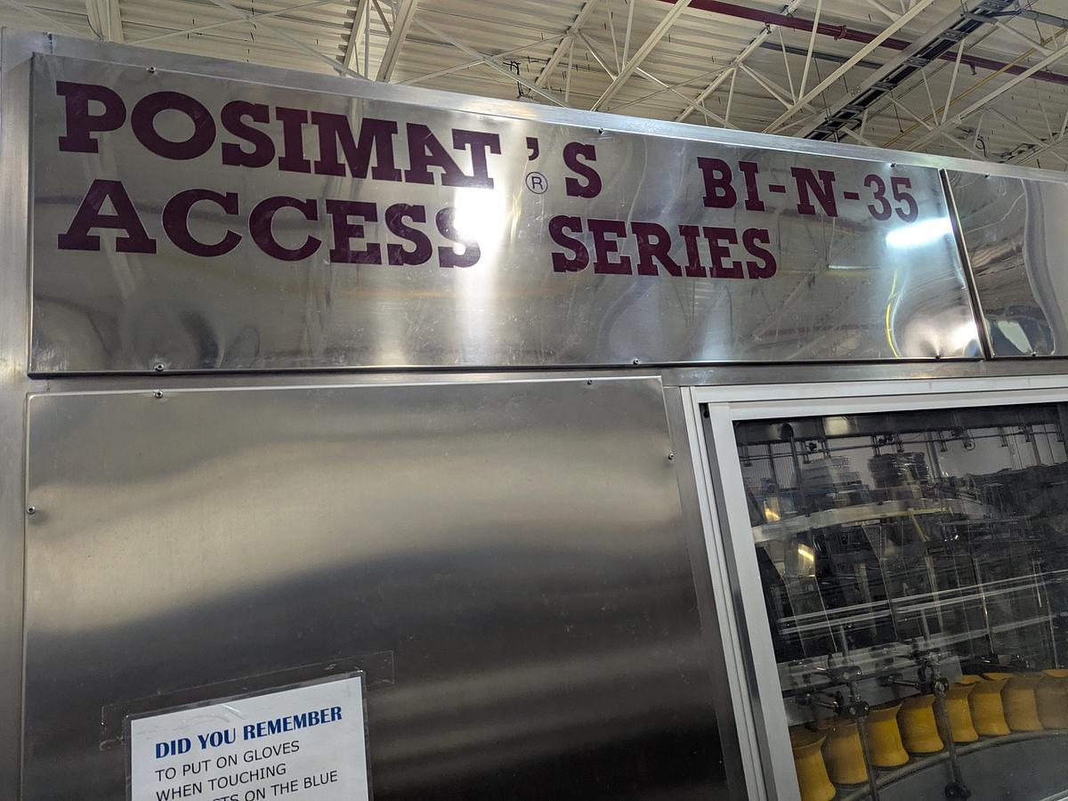 Used Posimat Bottle Silo and BI-N-35 Unscrambler