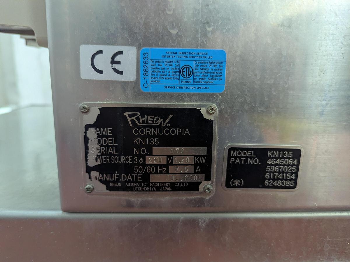 Used Rheon Cornucopia KN135 Encrusting Machine