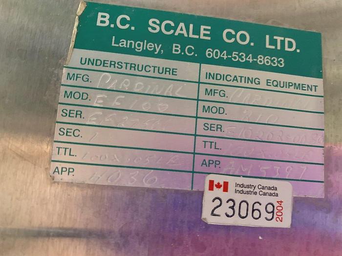 Used Cardinal Detecto 210 Bench Scale