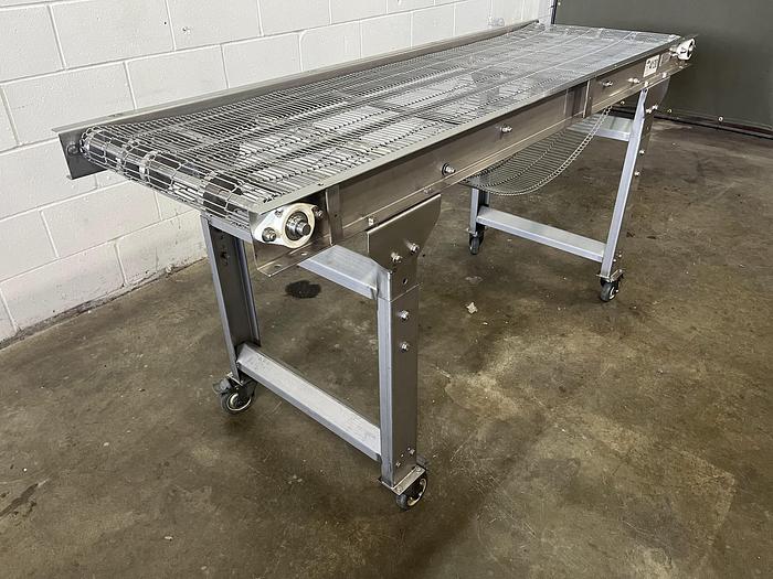 Used New Wave 6'L Wire Belt Conveyor