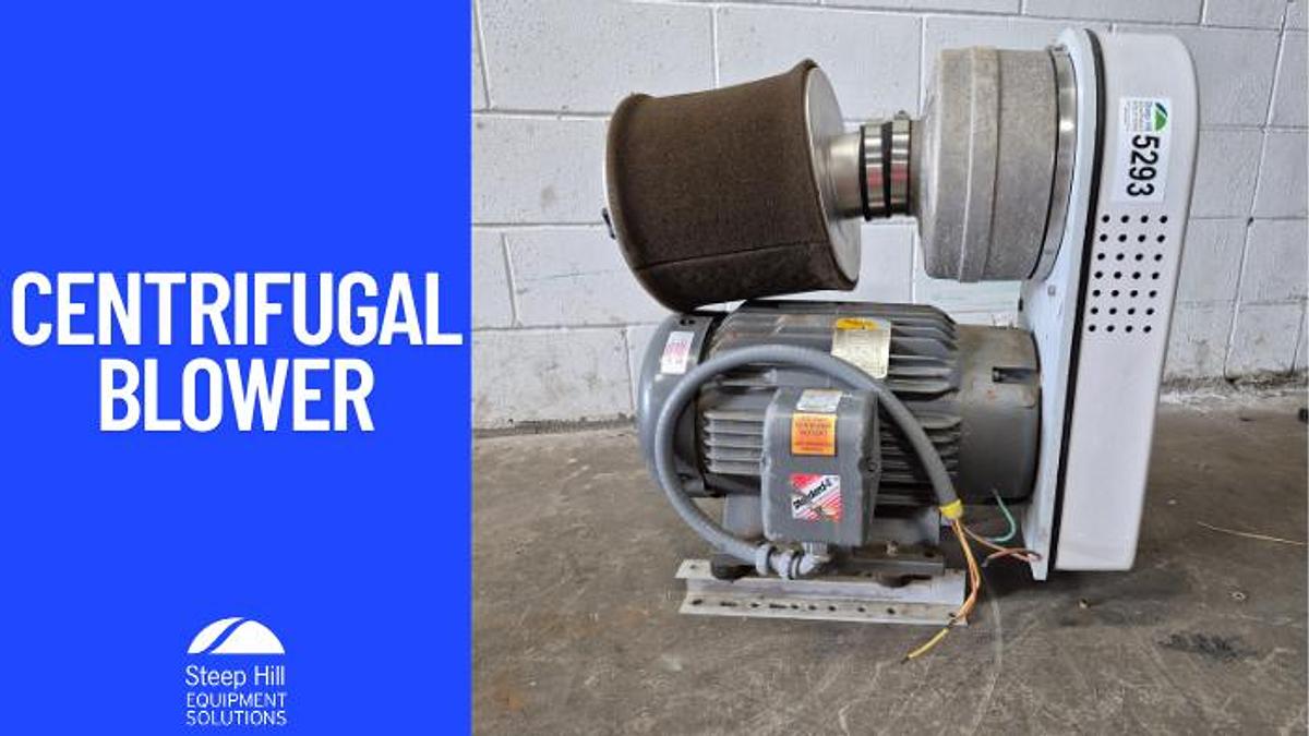 Used Republic RB 1200 Centrifugal Blower Assembly with 20 HP Baldor Motor