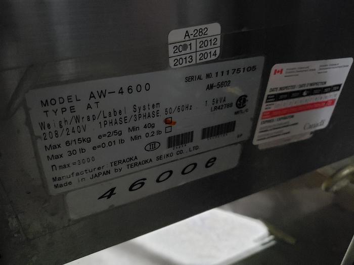 Used Digi AW-4600AT Weigh and Wrap Label System