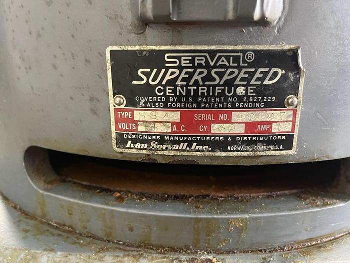 Used Servall SS4 Enclosed Super Speed Centrifuge