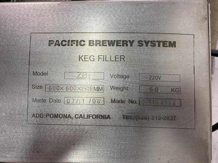 Used Pacific Brewery ZB2 Keg Filler
