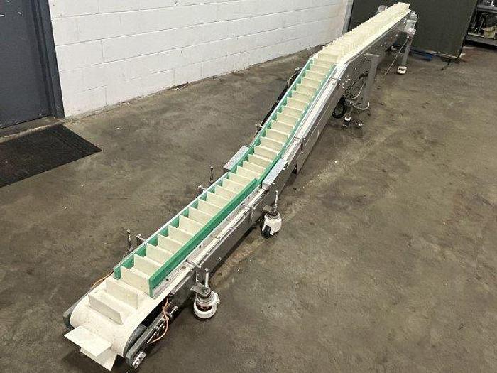 Used Viking 18.5' Long Cleated Conveyor
