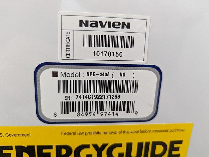 Used Navien NPE-240A Water Heater