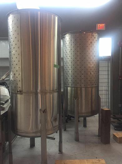 Used 300 Gallon Vertical SS Top Jacketed Tank