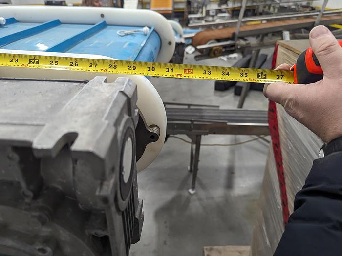 Used Andgar Adjustable Angle Dog Leg Conveyor