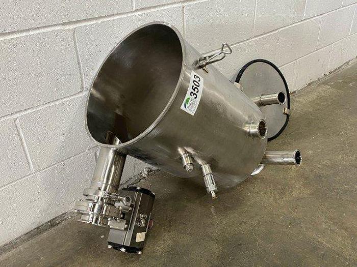 Used Lidded Hopper With Butterfly Valve