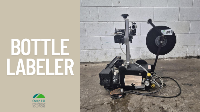 Used Auto Labe Semi-Auto Bottle Labeler with Hot Stamp Printer