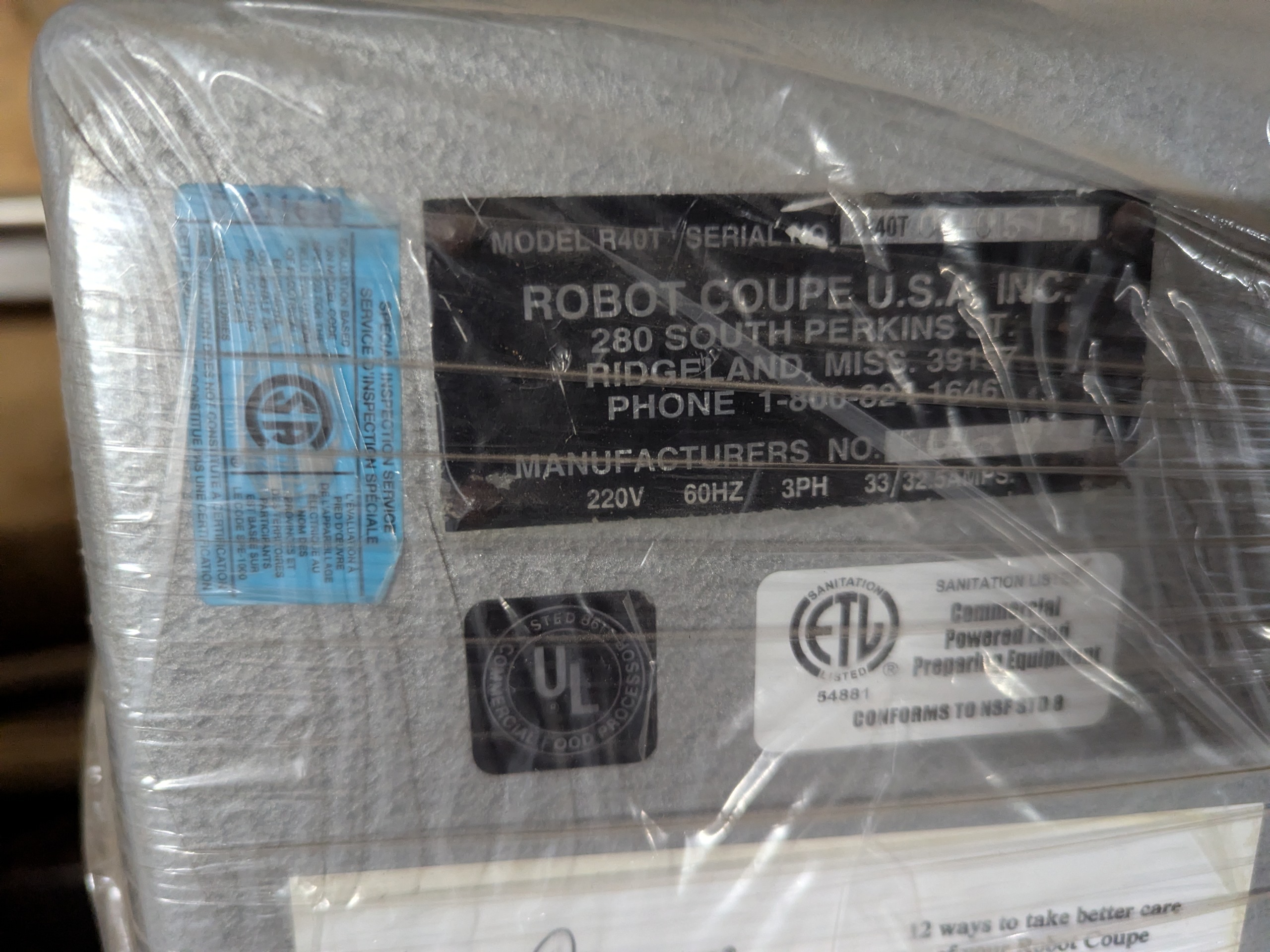 Used Robot Coupe R40T Mixer