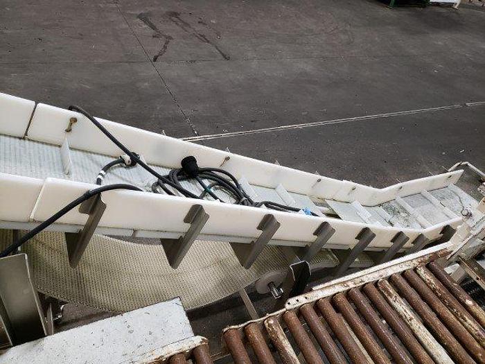 Used Cleated Incline Conveyor with Diverter Conveyor