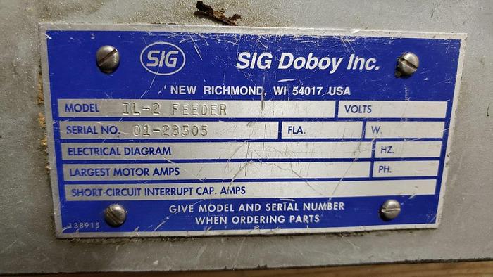 Used SIG Doboy Linium 301 Horizontal Flow Wrapper