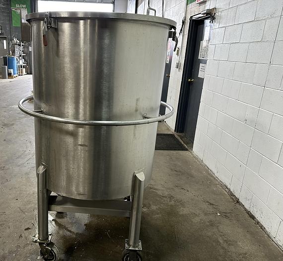 Used SS 180-Gallon Cone-Bottom Tank
