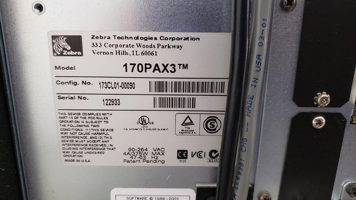 Used LSI 2060 Labeller with Zebra 170PAX3™ OEM Printer