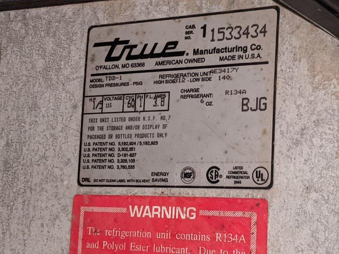 Used True TDD-1 Beer Dispenser Refrigerator