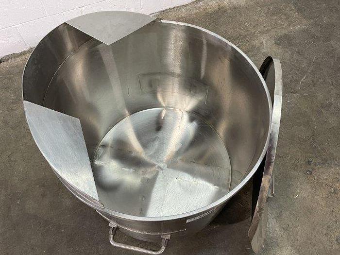 Used SS 60 Gallon Lidded Tank