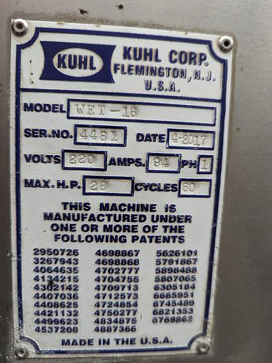 Used Kuhl Corp Egg Washer Conveyor
