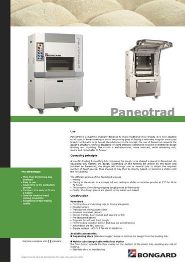 Used Bongard Paneotrad® V3+ Dough Divider