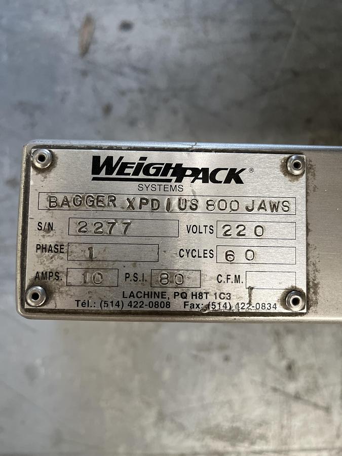 Used Weighpack VFFS Bagger
