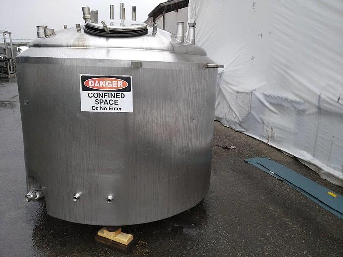 Used APV Crepaco 600 Gallon Jacketed Dairy Tank