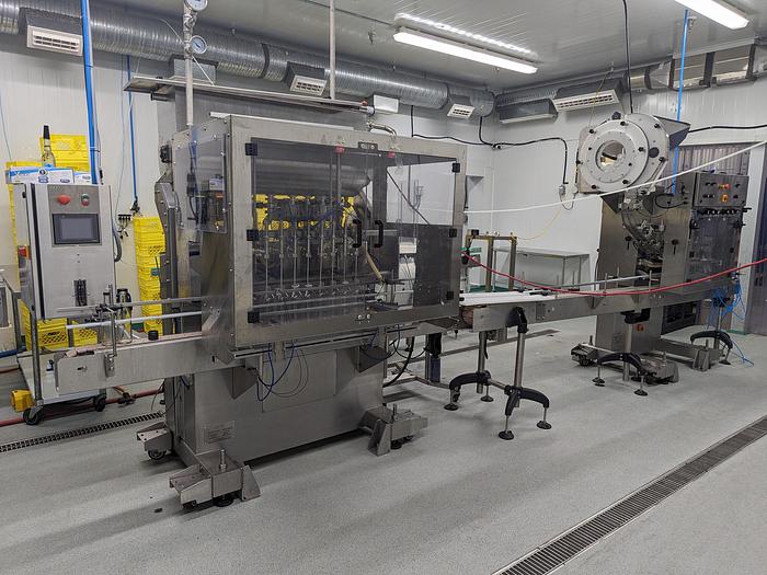 Used Acasi 8-Head Piston Filler & Inline Capper