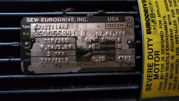 Used Vanmark 6-Roll Abrasive Peeler/Scrubber/Washer