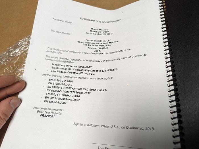 Used Munch Machine MB1 Hemp Leaf Stripper