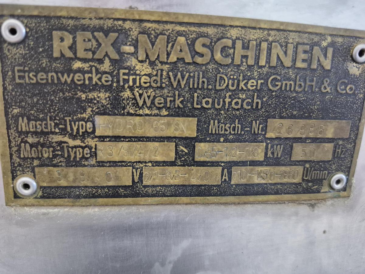 Used REX-Maschinen HYDRO 65 SN Commercial Bowl Cutter