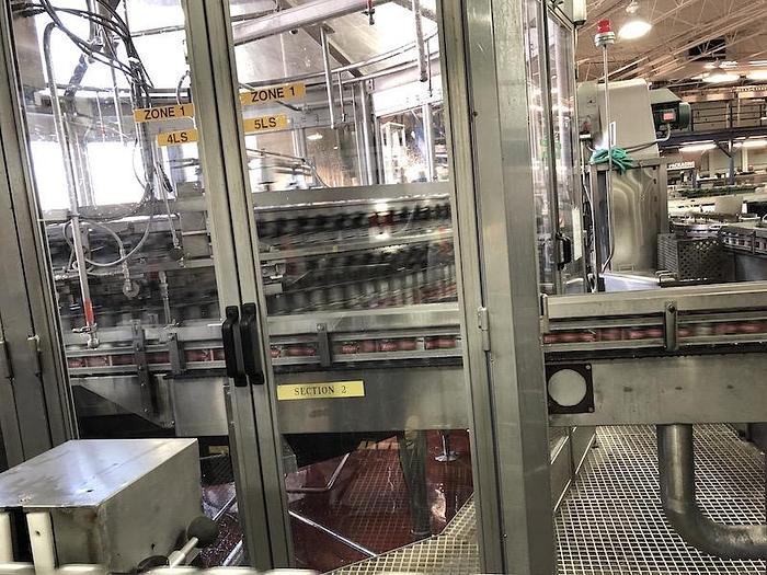 Used KHS Innofill 124 Valve Can Filler with Pneumatic Scale Seamer