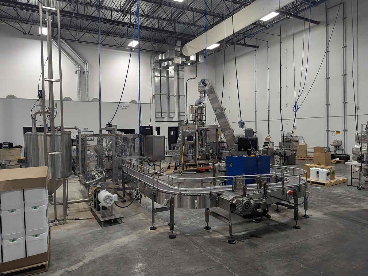Used Promach 4 Head Pail Filling Line Including Filler, Capper & Date Coder