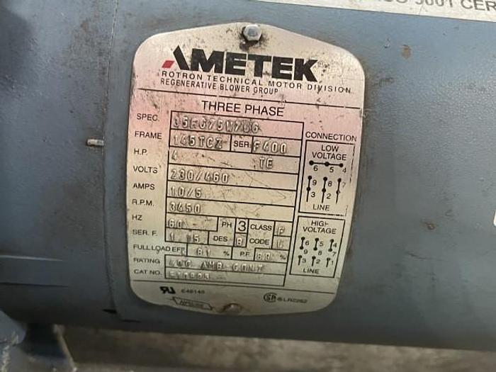 Used Ametek Rotron DR606 Regen Blower