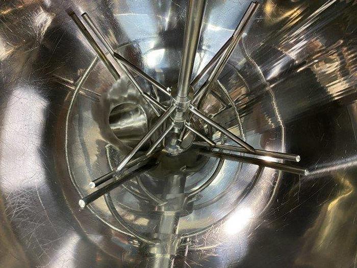 Used Lidded SS Hopper With Agitator