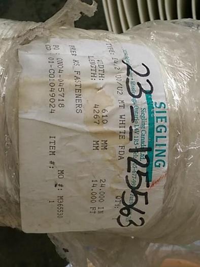 Used White 24” Conveyor Belt