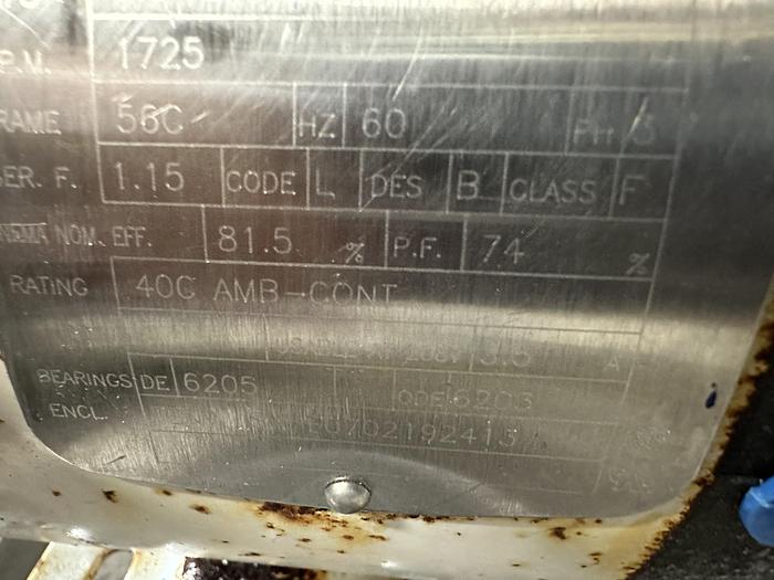 Used L.C. Thomsen & Sons 1 HP Centrifugal Pump