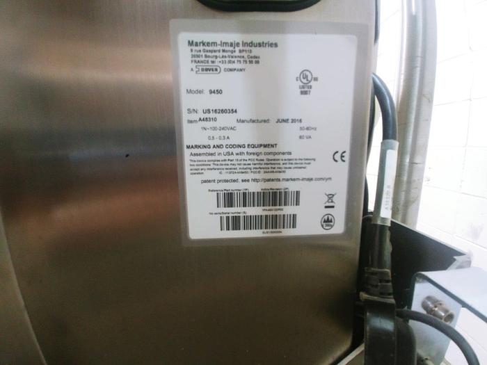 Used Markem Imaje 9450 Small Character Inkjet Coder