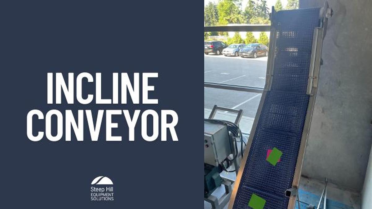 Used Cleated Incline Conveyor