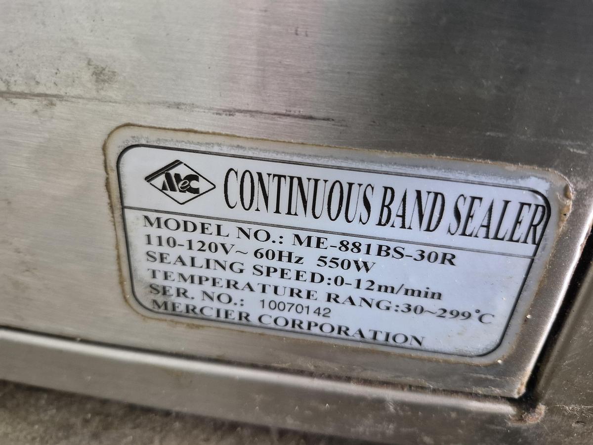 Used Mercier ME-881BS-30R Continuous Band Sealer