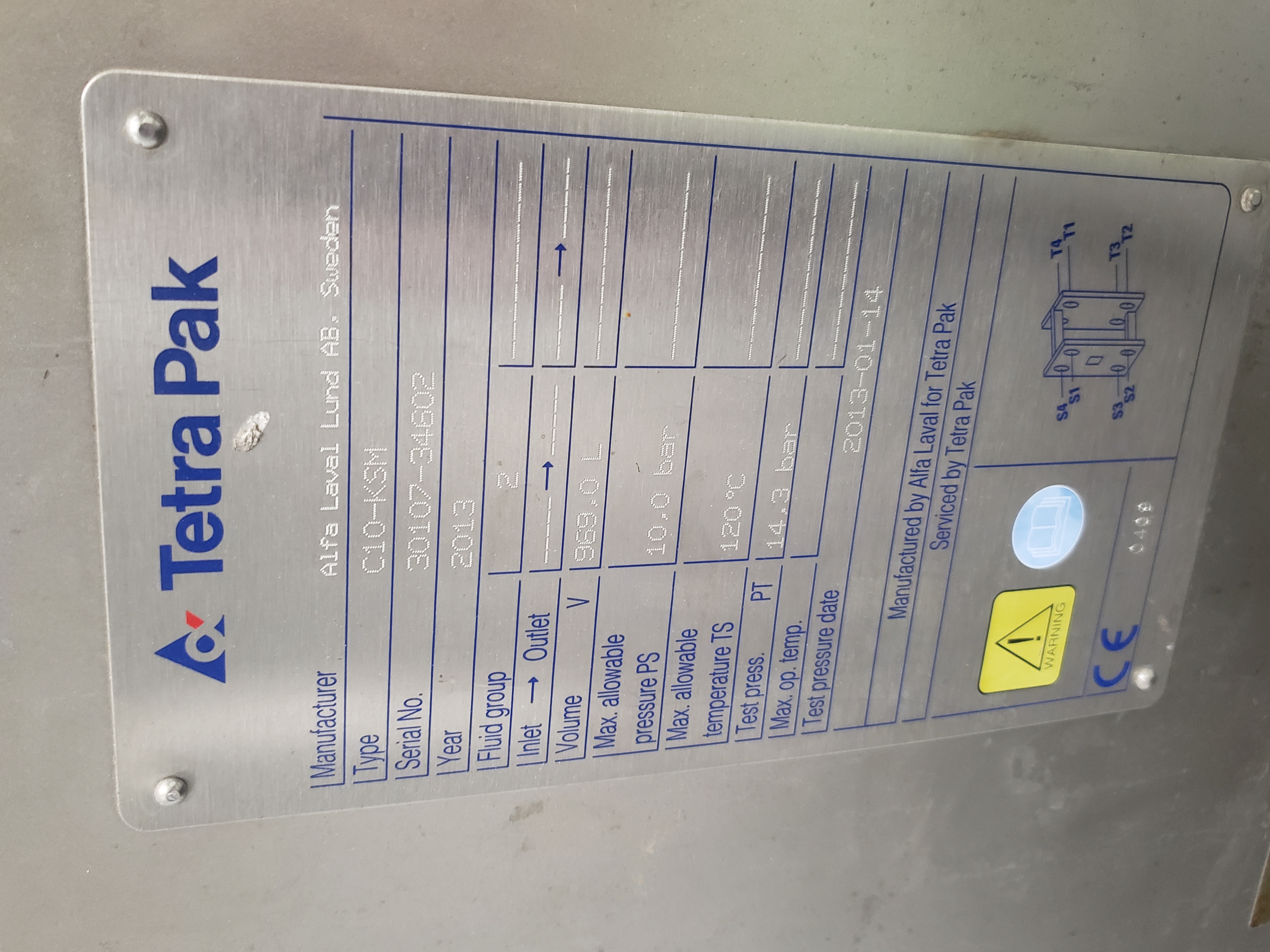 Used Alfa Laval Tetra Pak C10-KSM Plate Heat Exchanger