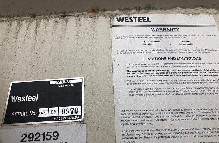 Used Westeel Hopbin 12' Silo