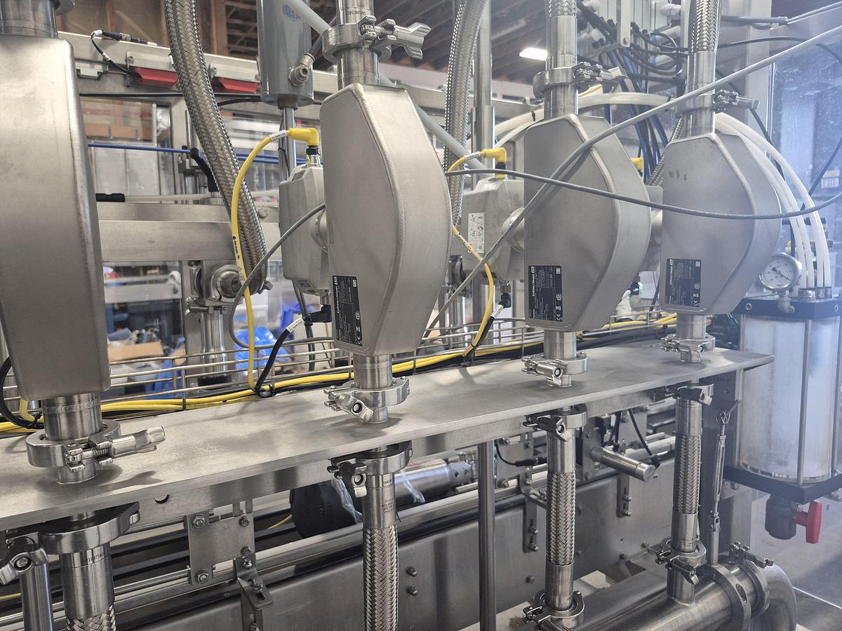 Used Pacific Inline Flow Meter Liquid Filling Machine