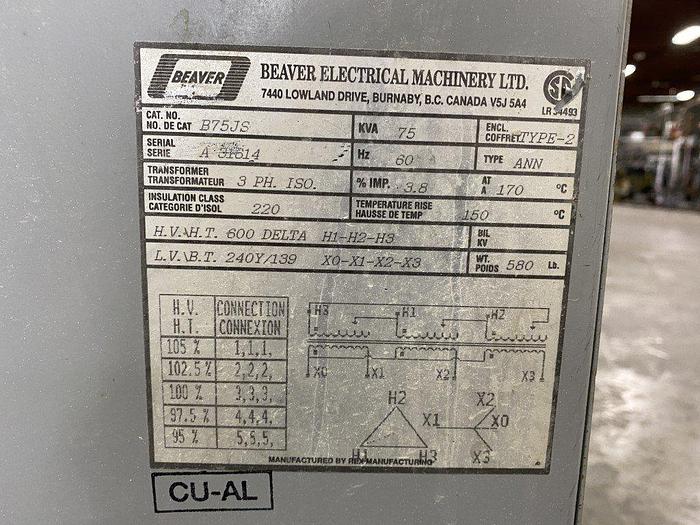 Used Beaver B75JS Transformer