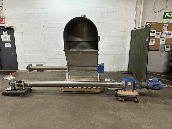 Used WAM Single Shaft Screw Feeder with Hopper