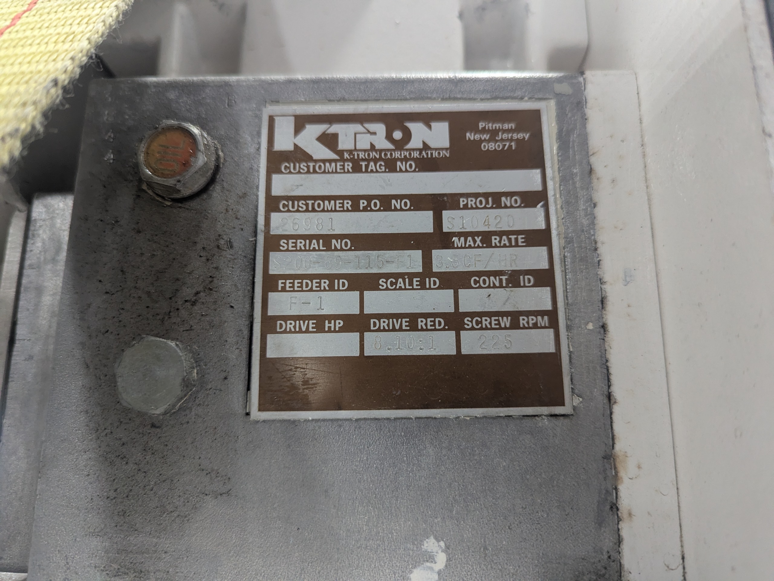 Used Baker Twin Screw Extruder