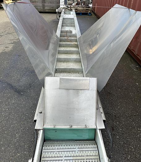Used 21'L Incline Unloading Conveyor