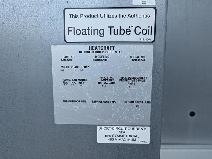 Used Bohn Air-Condensed Cooler w/ Industrial Chiller