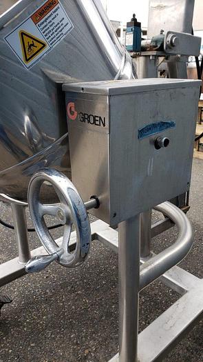 Used Groen Steam Jacketed Tilting Kettle with Scrape Surface Agitator