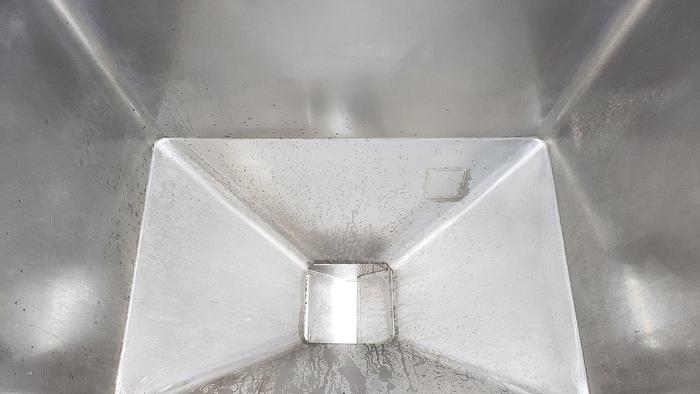Used Stainless Steel Hopper with Vibratory Feeder on Load Cells